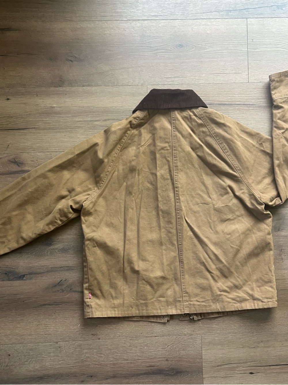 Levi's Tan canvas Jacket with Dark Brown Corduroy Collar - Picture 2 of 6
